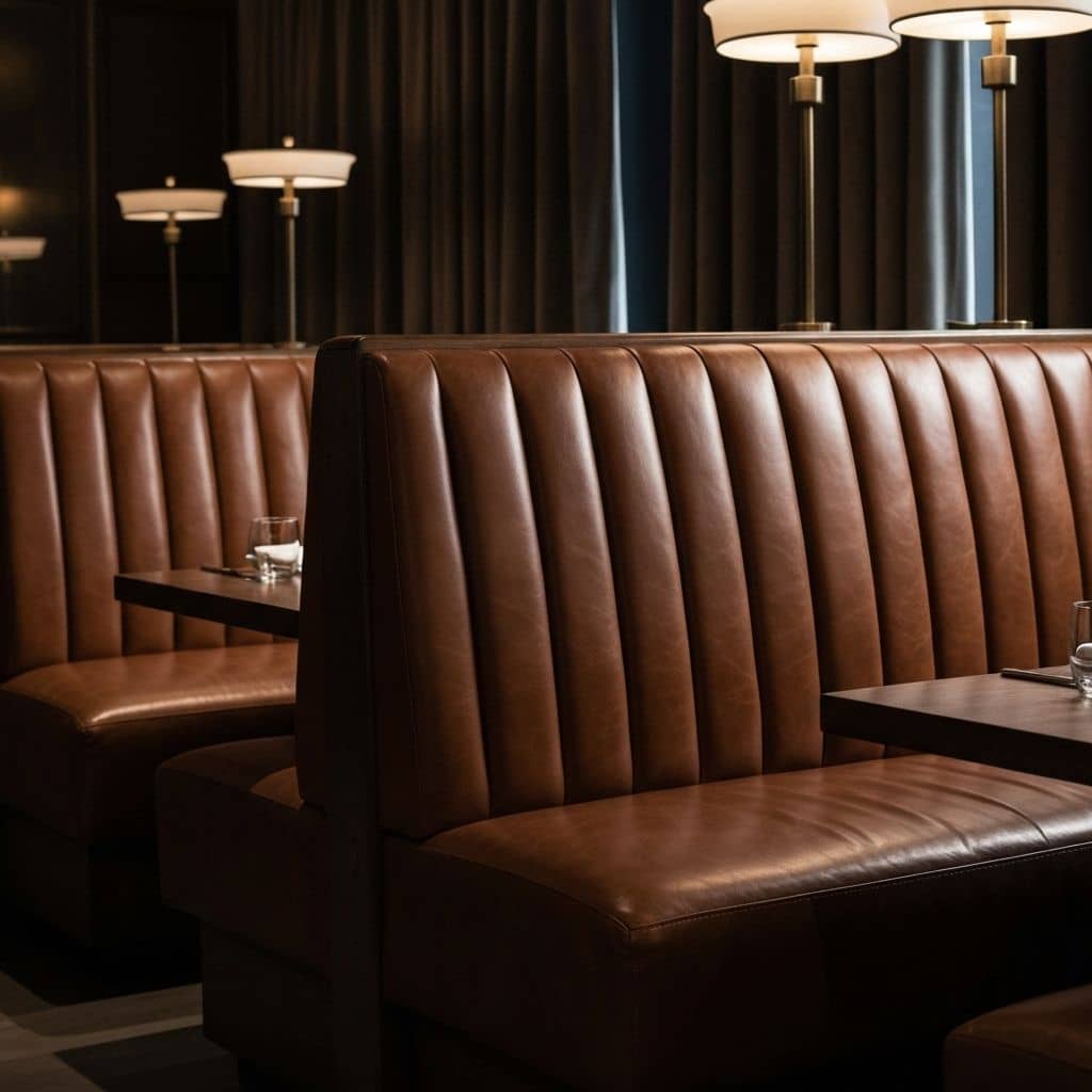 Hotel-Style Booth Seating - Luxurious booth seating designed for comfort and elegance, perfect for high-end 